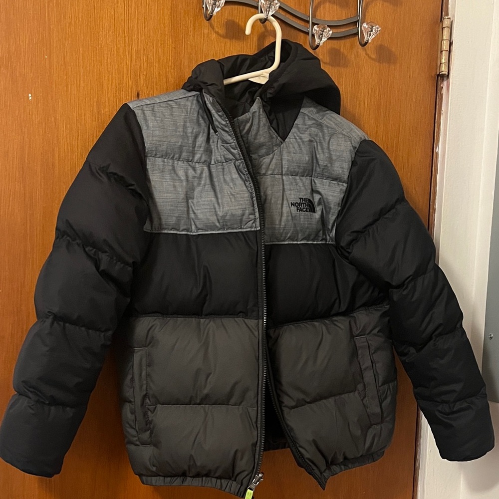 The North Face Kids' Charcoal and Black Puffer Jacket